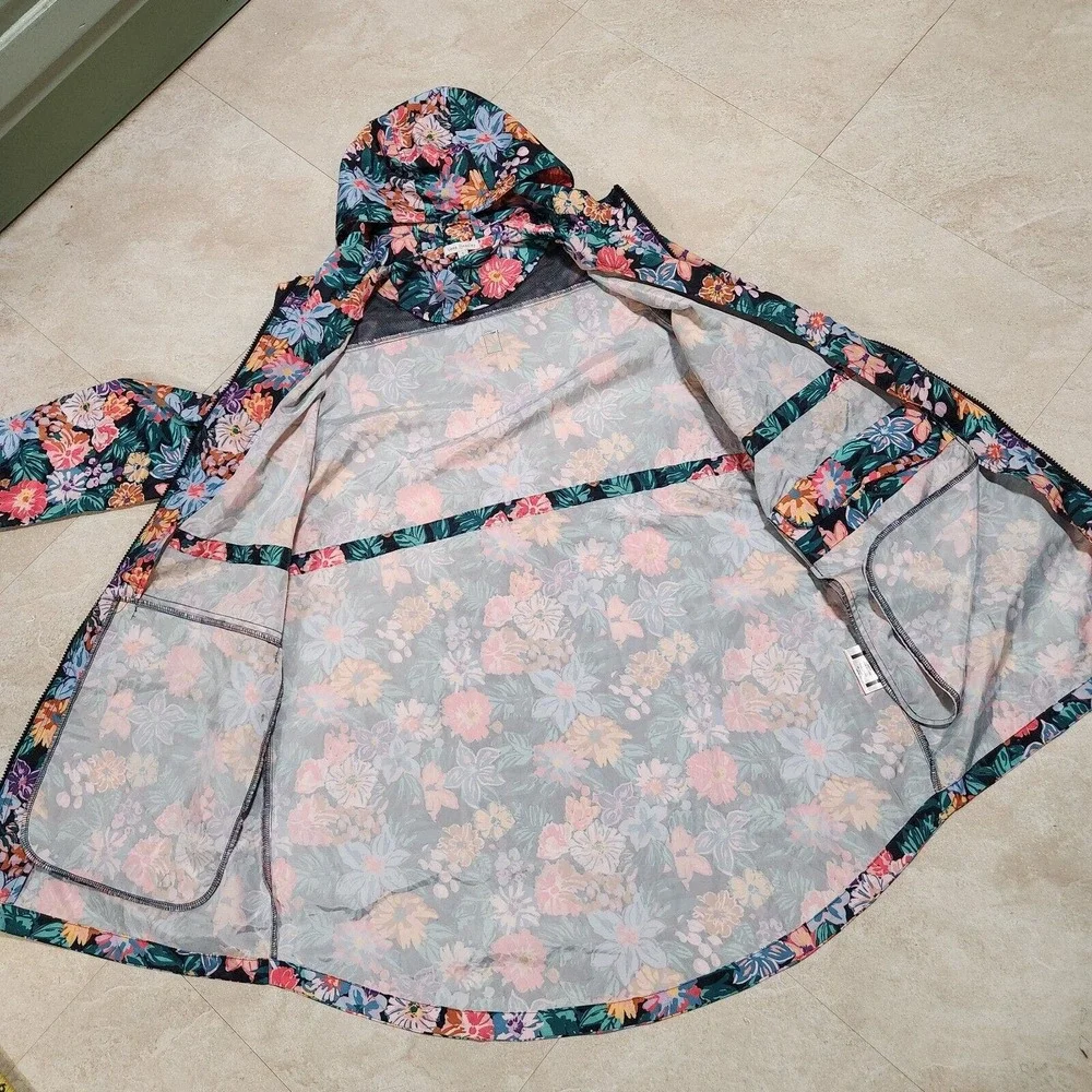 Vera Bradley Womens S Small Colorful Floral Water Resistant Raincoat Rain Jacket - Picture 15 of 16